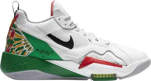Кроссовки Jordan Zoom 92 White Lucky Green Dark Sulfur, зеленый