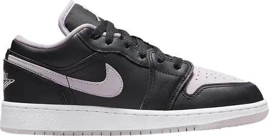 Кроссовки Air Jordan 1 Low SE GS Black Iced Lilac, черный