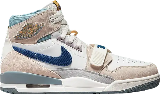 Кроссовки Jordan Legacy 312 Corduroy Swoosh - White Mystic Navy, белый