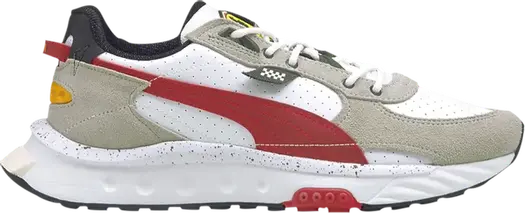 Кроссовки Puma Scuderia Ferrari x Wild Rider White Rosso Corsa, белый