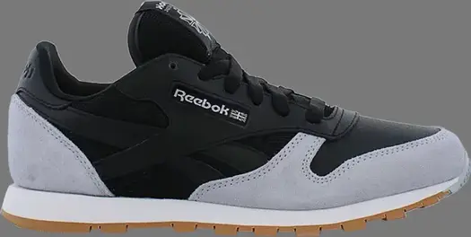 Кроссовки classic leather big kids 'split personality' Reebok, черный