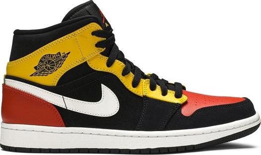 Кроссовки Air Jordan 1 Mid SE Amarillo, черный