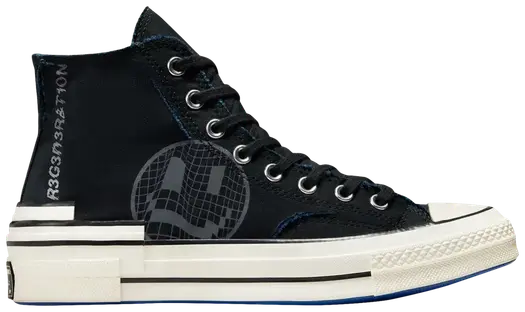 Кроссовки Converse Chuck 70 Hacked Heel High Tear Away - Black Blue, черный