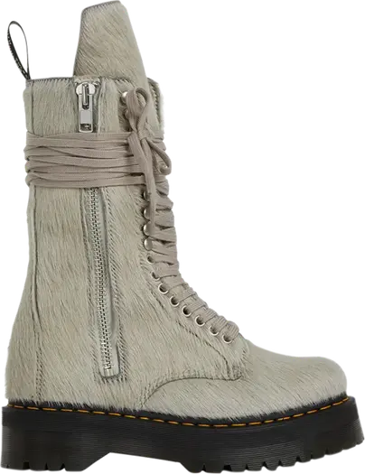 Кроссовки Dr. Martens x Rick Owens Strobe Calf Length Boot Furry Pearl, серый
