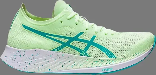 Лимитированные кроссовки wmns magic speed 'illuminate yellow sea glass' Asics, зеленый