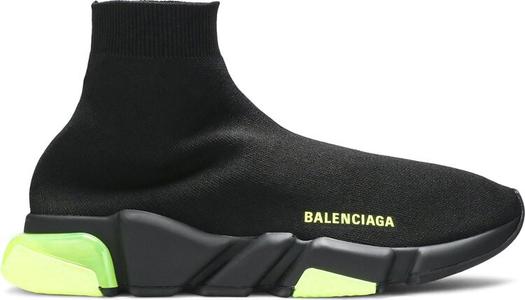 Кроссовки Balenciaga Speed Trainer Clear Sole, Черный/Желтый флуоресцентный