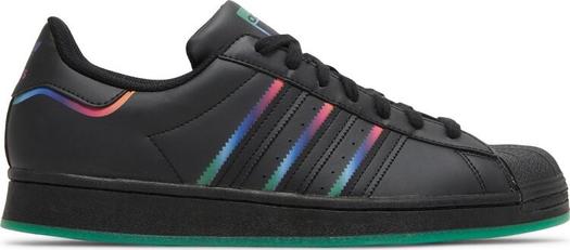 Кроссовки Adidas Superstar 'Black Green', черный