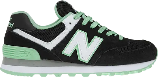 Кроссовки New Balance Wmns 574 'Black Pistachio', зеленый