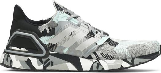 Кроссовки Adidas UltraBoost 20 'Geometric Pack - Black Frost Mint', черный