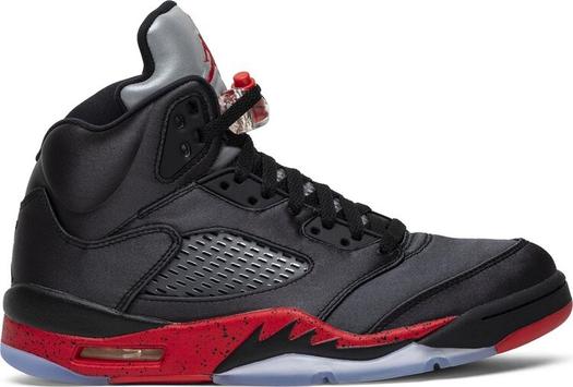 Кроссовки Air Jordan 5 Retro Satin Bred, черный