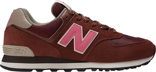 Кроссовки New Balance 574 'Brown Pink', коричневый