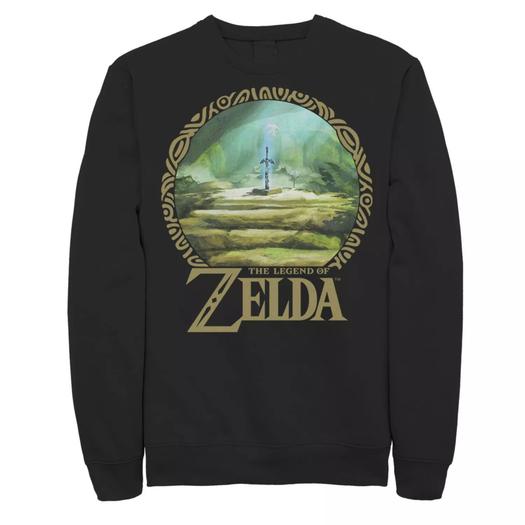 Мужской свитшот с портретом Zelda Korok Forest Circle Licensed Character