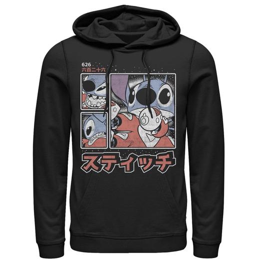 Мужская толстовка с капюшоном Disney Lilo & Stitch 626 Stitch Day со вставками кандзи Licensed Character