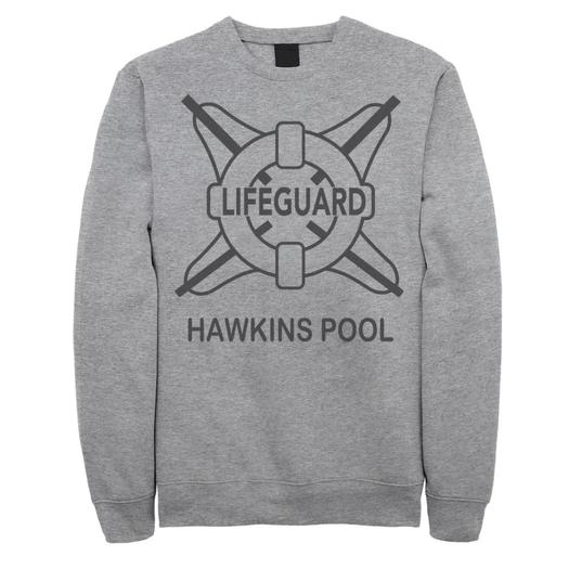 Мужской свитшот с логотипом Netflix Stranger Things Hawkins Pool Lifeguard Licensed Character