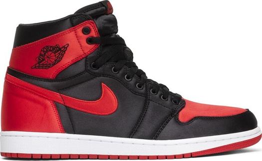 Кроссовки Air Jordan 1 Retro High OG SE Satin Banned, черный