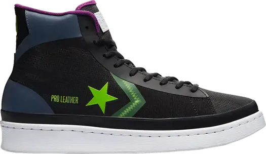 Кроссовки Converse Pro Leather High Miami Vibez - Gravel Bold Wasabi, серый