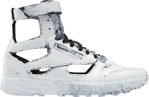 Кроссовки Reebok x Maison Margiela Classic Leather Tabi High Handpainted - Bianchetto, белый