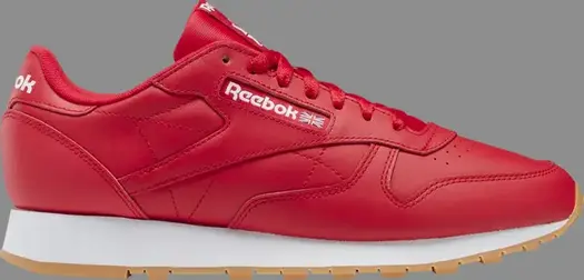 Кроссовки classic leather 'vector red gum' Reebok, красный