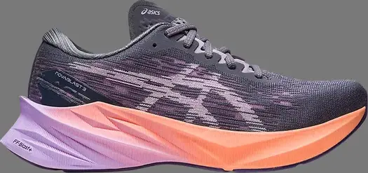 Кроссовки wmns novablast 3 'metropolis violet peach' Asics, серый
