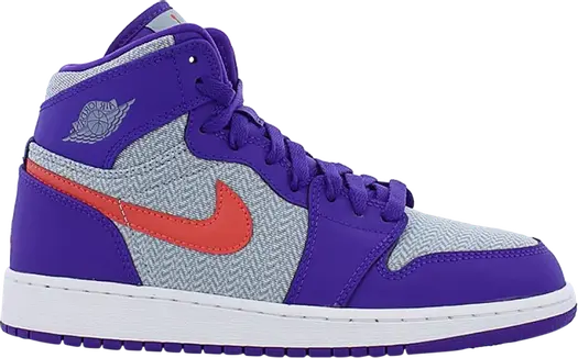 Кроссовки Air Jordan 1 Retro High GG Fierce Purple, серый