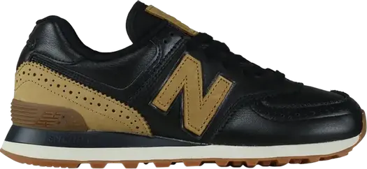 Кроссовки New Balance 574 Brogue Pack, черный/коричневый