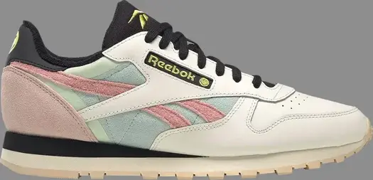 Кроссовки smiley x classic leather '50th anniversary' Reebok, пломбир