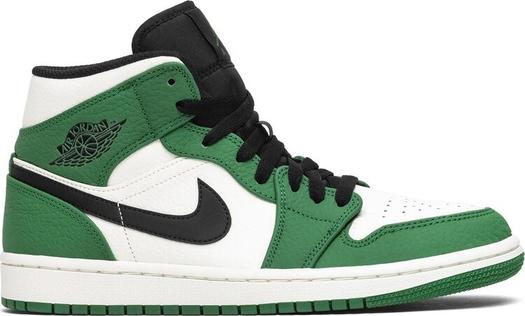 Кроссовки Air Jordan 1 Mid Pine, бело-зеленый