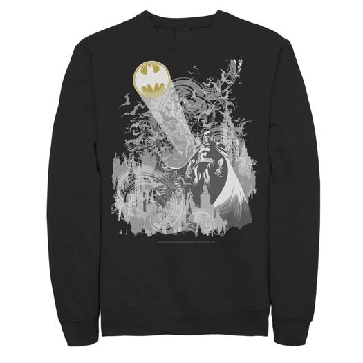 Мужской свитшот Batman Bat Signal DC Comics, черный