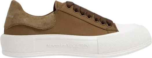 Кроссовки Alexander McQueen Deck Plimsoll Khaki, зеленый
