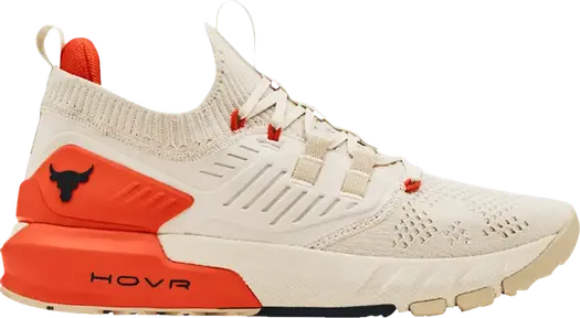 Кроссовки Under Armour Project Rock 3 Summit White Rogue Orange, белый