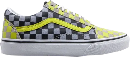Кроссовки Vans Old Skool Black Yellow Checkerboard, разноцветный