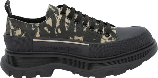 Кроссовки Alexander McQueen Tread Slick Lace-Up Graffiti - Black Beige, черный