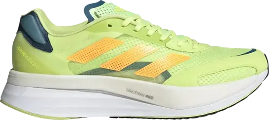 Кроссовки Adidas Adizero Boston 10 'Pulse Lime Flash Orange', зеленый