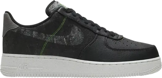 Кроссовки Nike Air Force 1 '07 LV8 'Recycled Wool Pack - Black Electric Green', черный