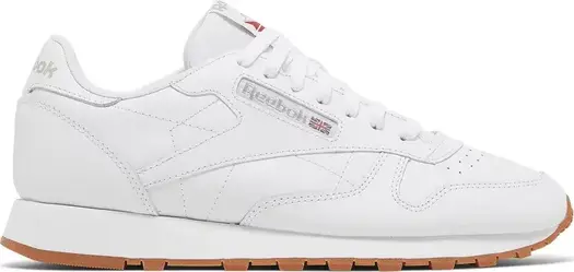 Кроссовки classic leather 'white grey gum' Reebok, белый