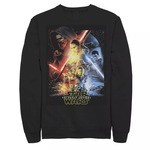 Мужской свитшот с разделенным плакатом «Звездные войны» Star Wars