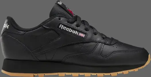 Кроссовки wmns classic leather 'black pure grey gum' Reebok, черный