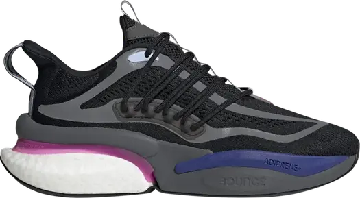 Кроссовки Adidas AlphaBoost V1 'Black Blue Fuchsia', черный