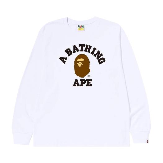 Свитшот Bape College Long-Sleeve Tee, белый