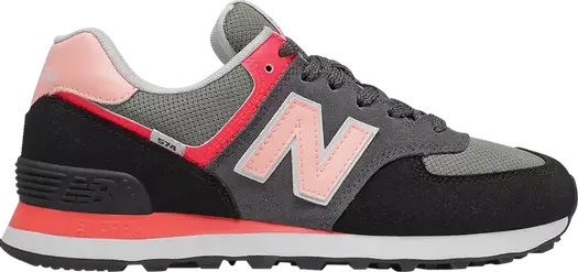 Кроссовки New Balance Wmns 574, серый/черный/розовый
