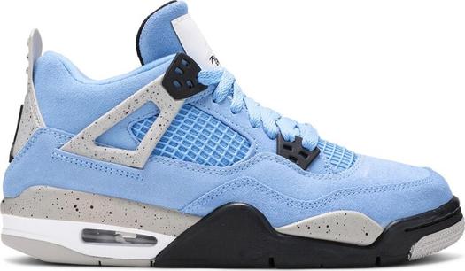 Кроссовки Air Jordan 4 Retro GS University Blue, синий