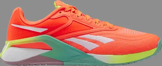 Кроссовки wmns nano x2 'orange flare acid yellow' Reebok, апельсин