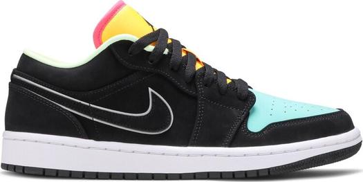 Кроссовки Air Jordan 1 Low SE Aurora Green, черный