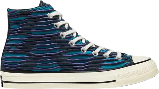 Кроссовки Converse Chuck 70 High Vibrant Knit - Ocean Depths, синий