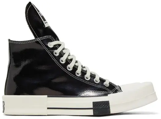 Кроссовки Converse Rick Owens x TURBODRK Chuck 70 High Black Lacquer, черный