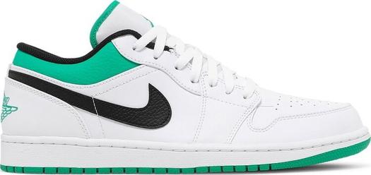 Кроссовки Air Jordan 1 Low White Lucky Green, белый