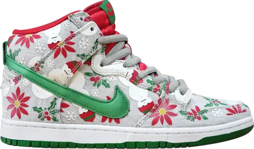 Кроссовки Nike Concepts x Dunk High Premium SB 'Ugly Christmas Sweater', серый