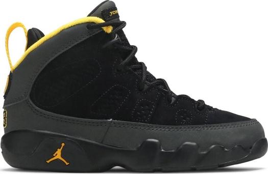 Кроссовки Air Jordan 9 Retro PS Dark Charcoal University Gold, серый