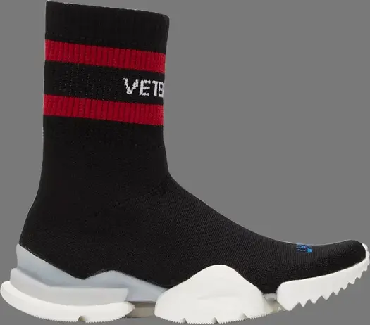 Кроссовки vetements x sock pump high top 'black' Reebok, черный
