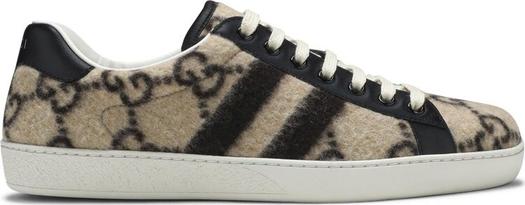 Кроссовки Gucci GG Wool Ace Beige, бежевый